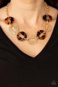 Retro Retrograde - Brown Necklace