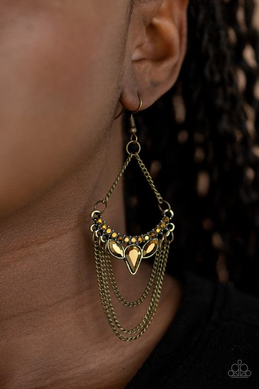 Burst Into TIERS - Brass Earring