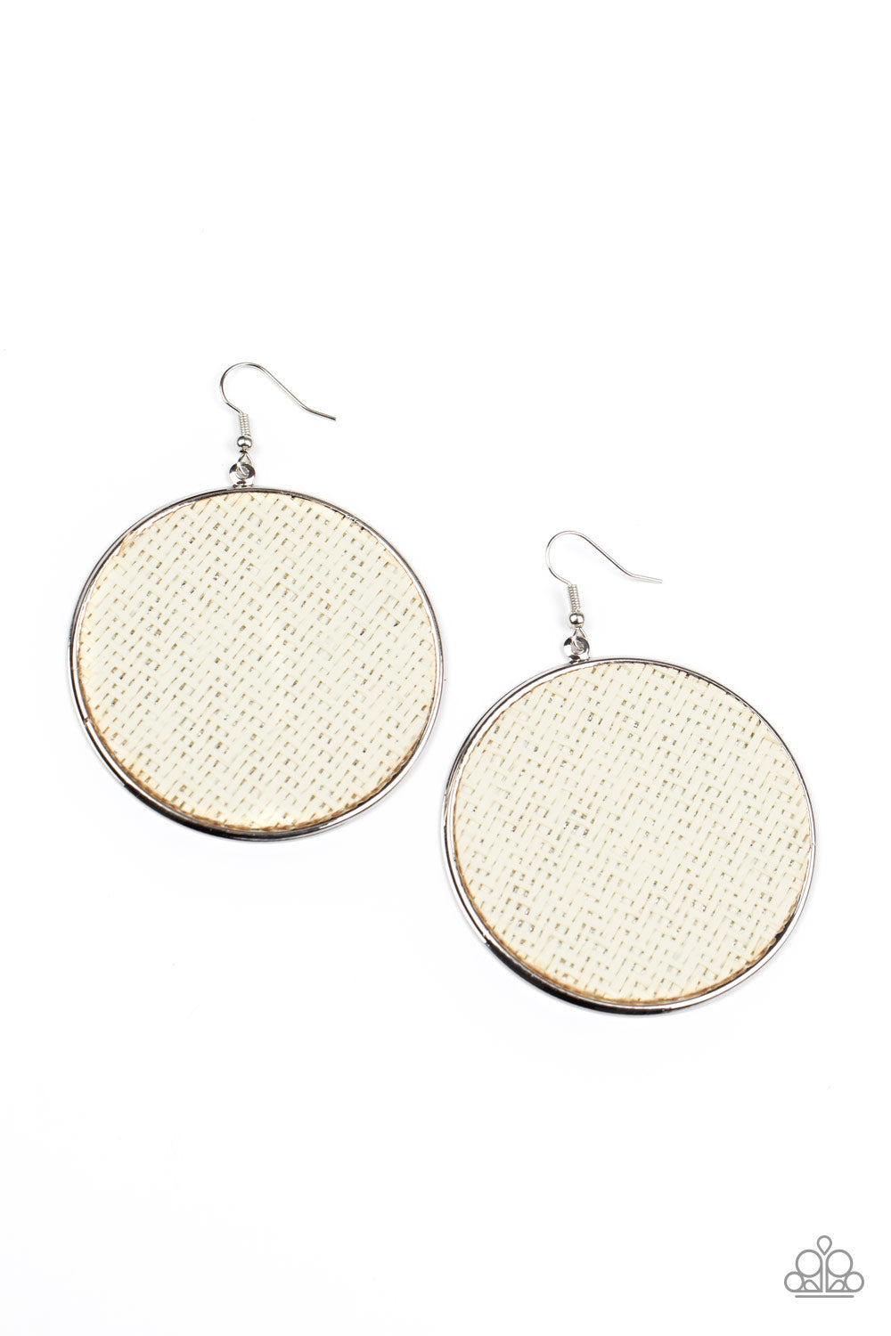 Wonderfully Woven - White Earring