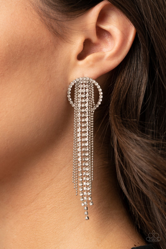 Dazzle By Default - White Earring