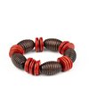 Caribbean Castaway - Red Wooden Bracelet