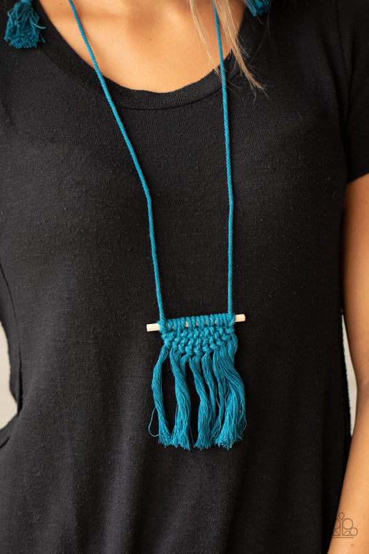 Between You and MACRAME - Blue Necklace