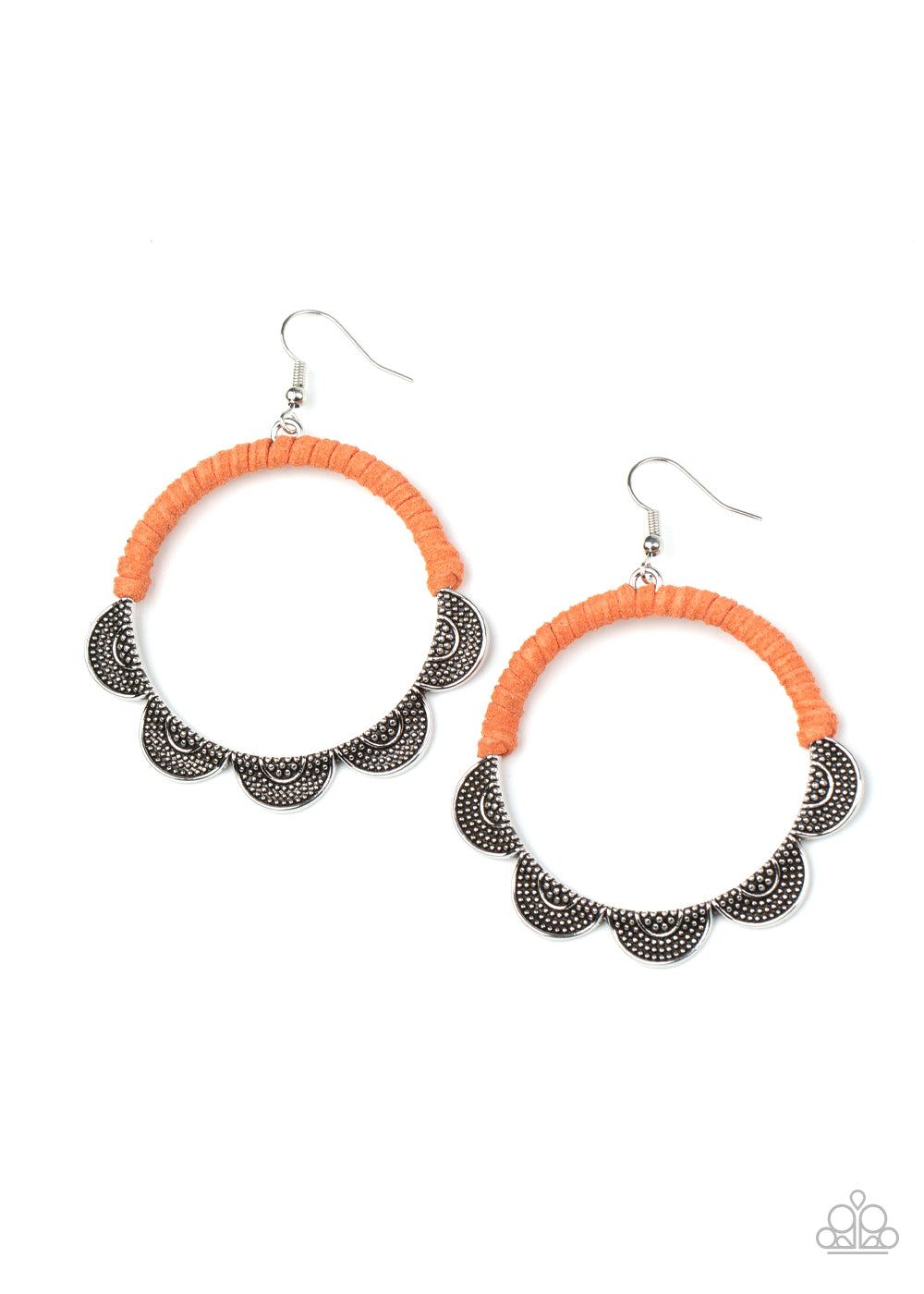 Tambourine Trend - Orange Earring