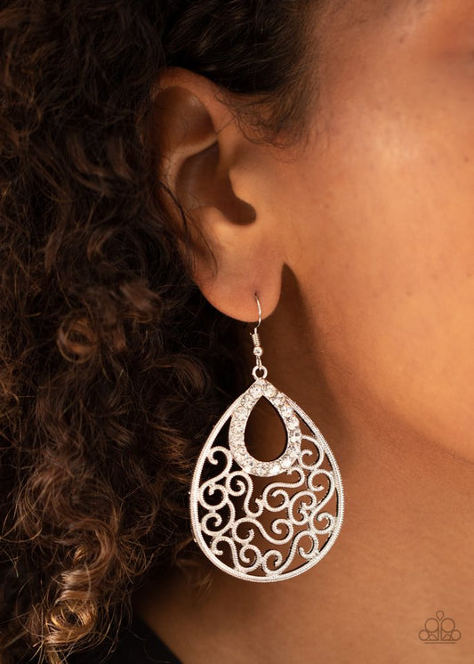 Seize The Stage - White Earring