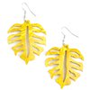 Shake Your PALMS PALMS - Yellow Wooden Earring