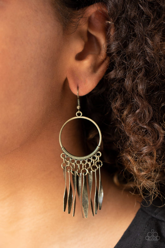 Let GRIT Be! - Brass Earring