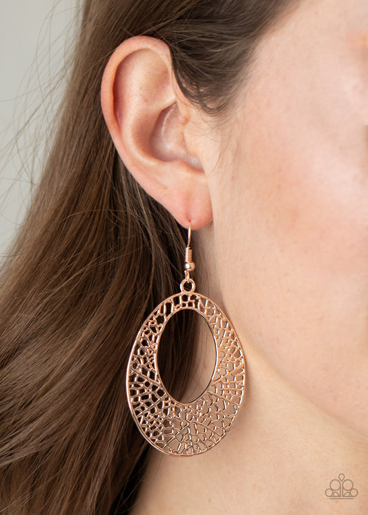 Serenely Shattered - Rose Gold Earring