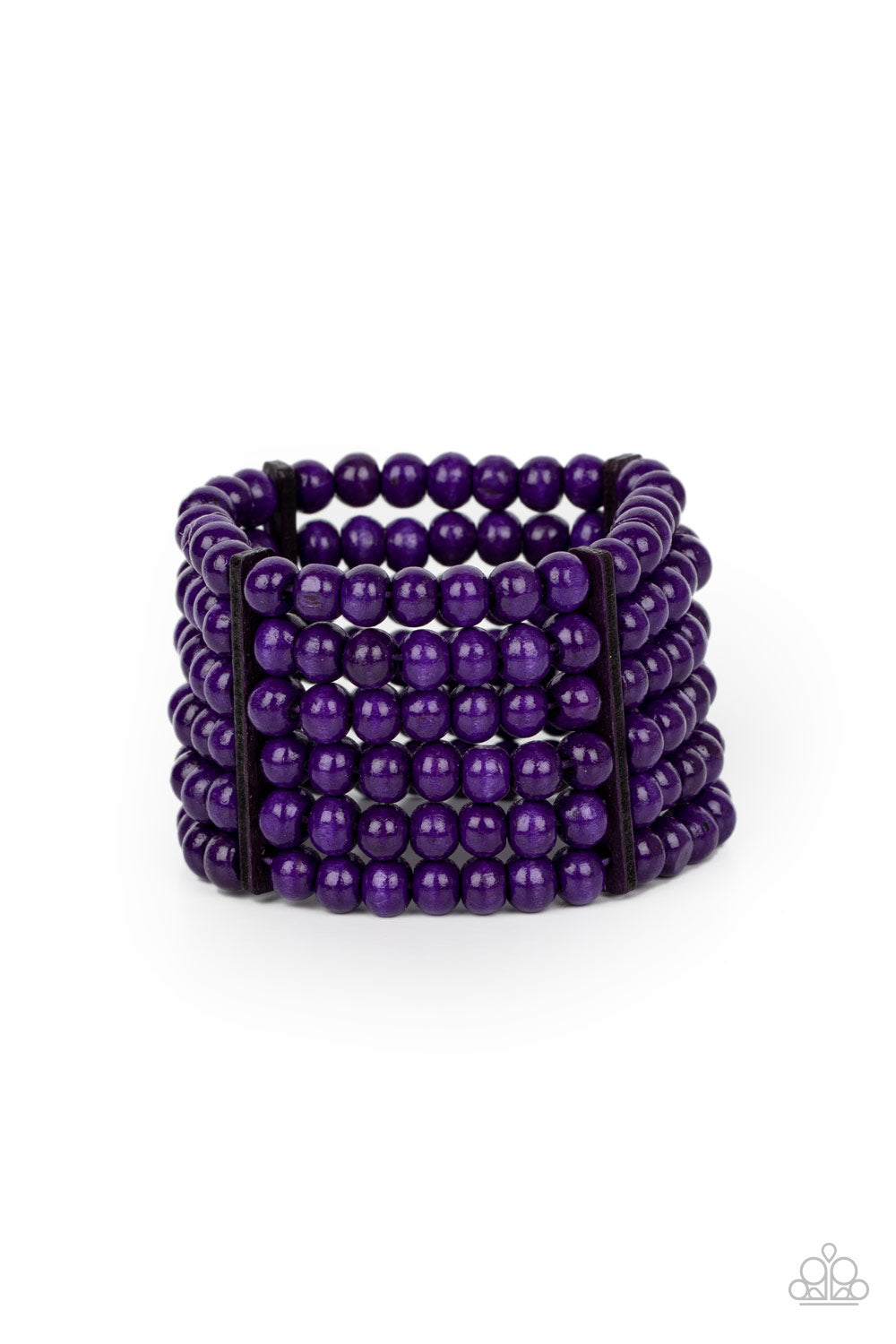 Tanning in Tanzania - Purple Wooden Bracelet