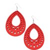 Belize Beauty - Red Wooden Earring