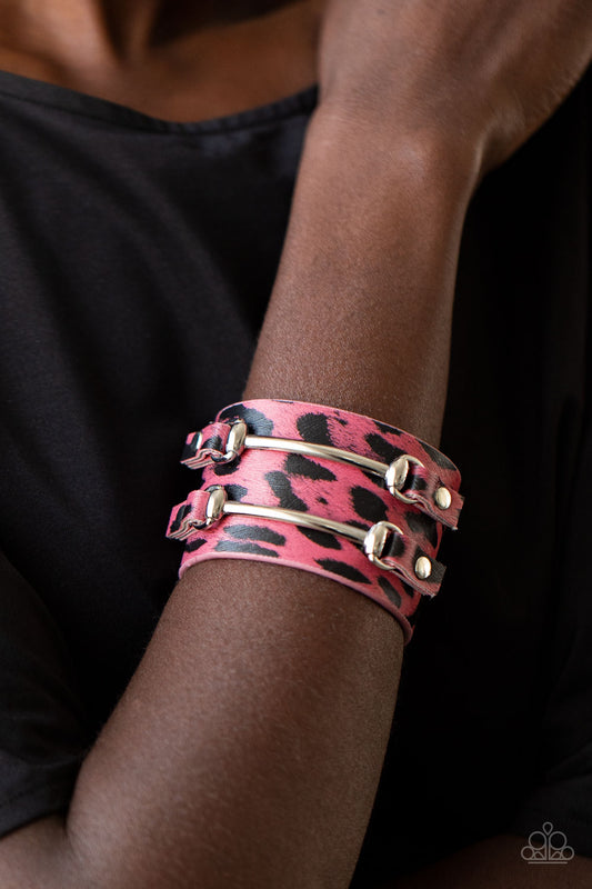 Safari Scene - Pink Bracelet