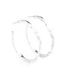 Asymmetrical Attitude - Silver Hoop Earring