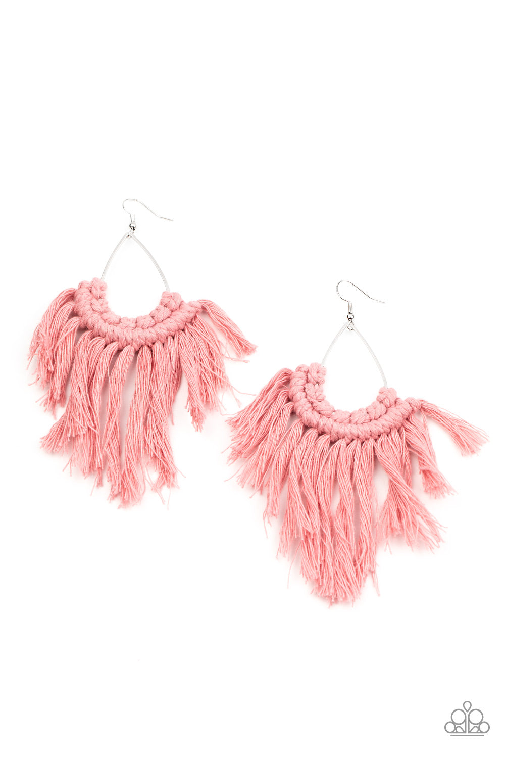 Wanna Piece Of MACRAME? - Pink Earring