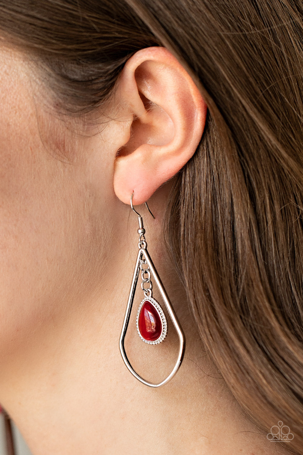 Ethereal Elegance - Red Earring