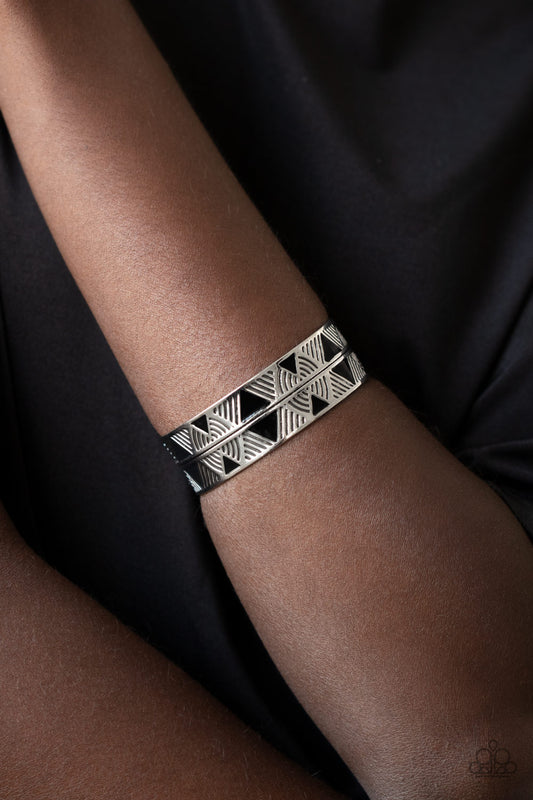 Hidden Glyphs - Black Bracelet