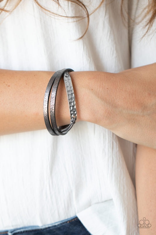 High-Strung Style - Silver Bracelet