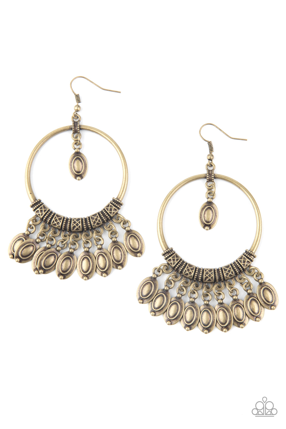 Metallic Harmony - Brass Earring