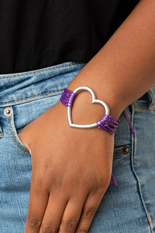 Playing With My HEARTSTRINGS - Purple Bracelet