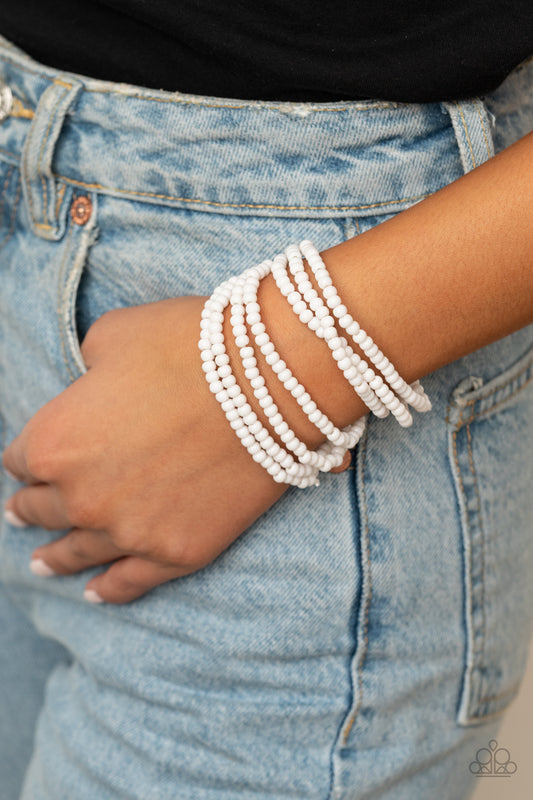 Thank Me LAYER - White Bracelet