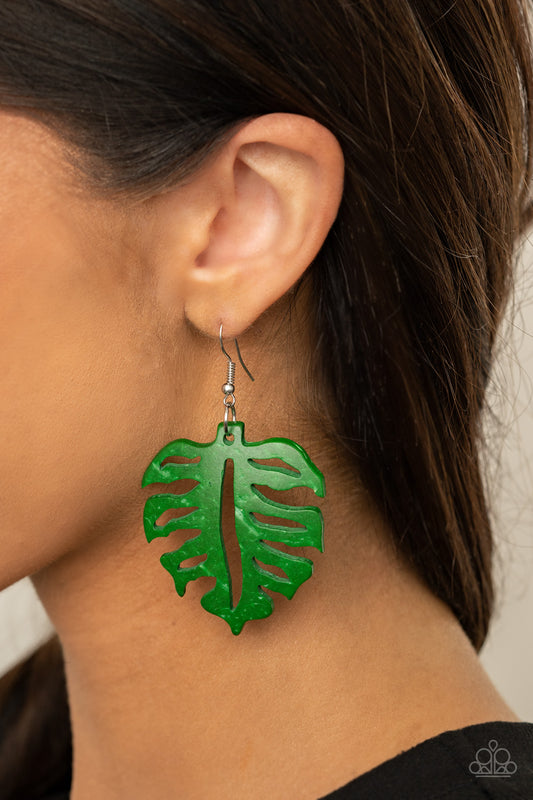 Shake Your PALMS PALMS - Green Earring