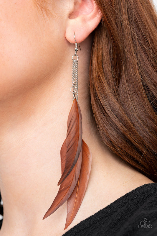West Side Western - Brown Earring