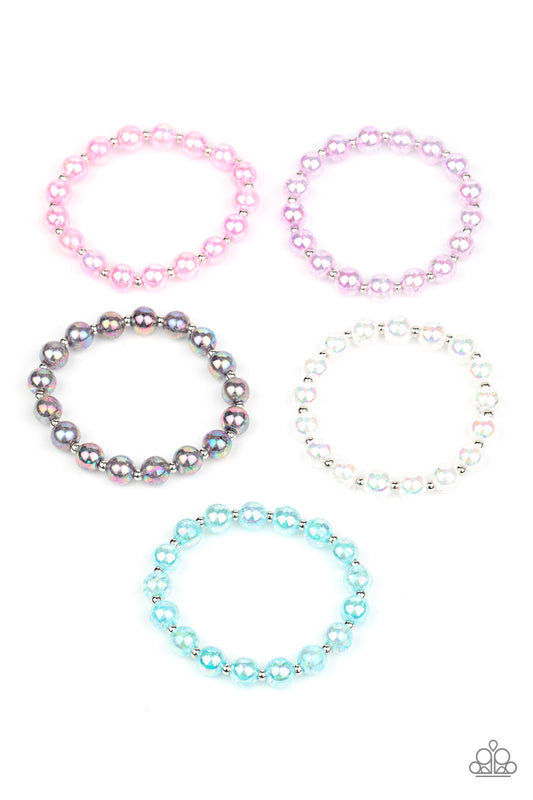 Starlet Shimmer Oil Spill & Iridescence - Girls Bracelets, 5 Pack