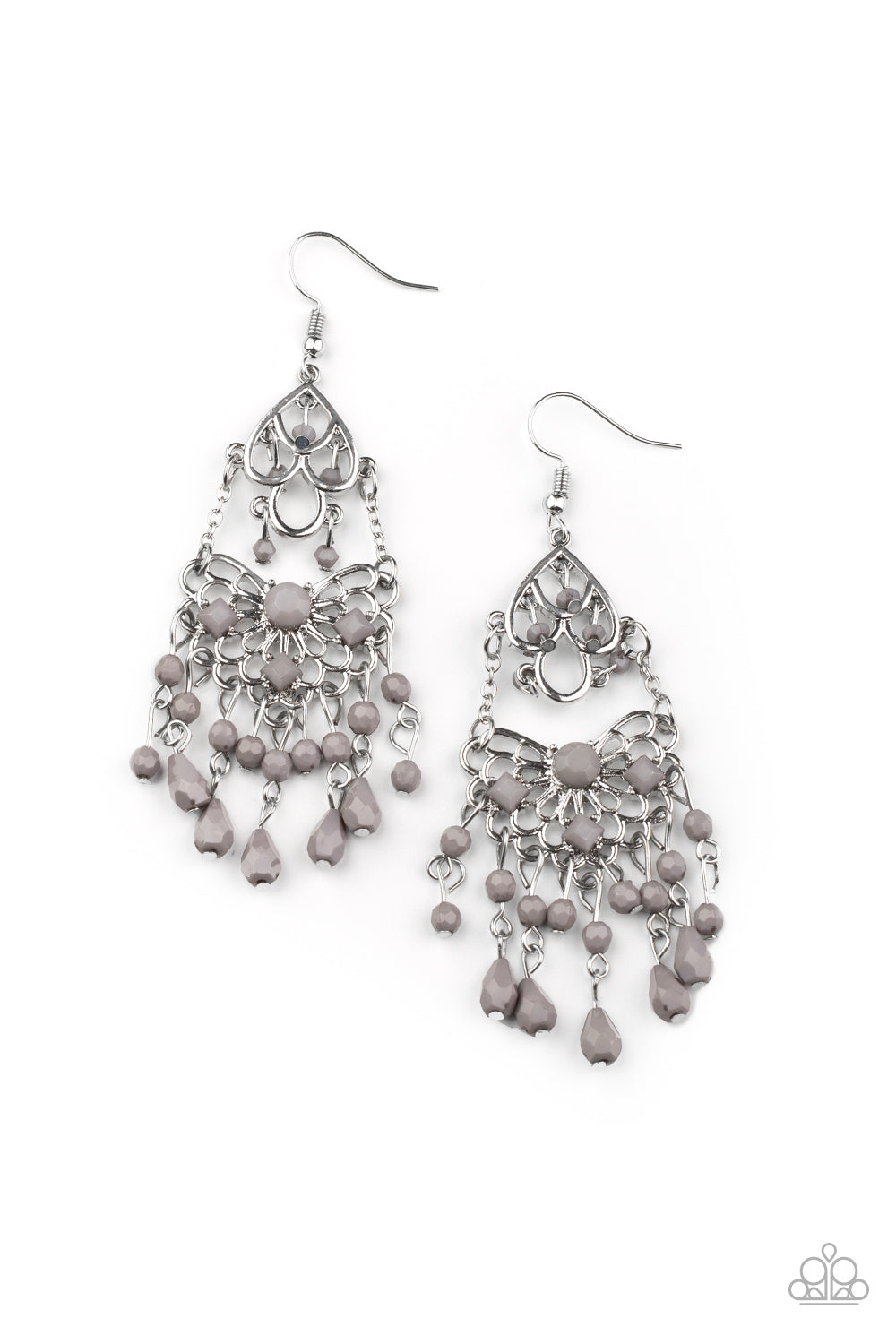 Glass Slipper Glamour - Silver Earring