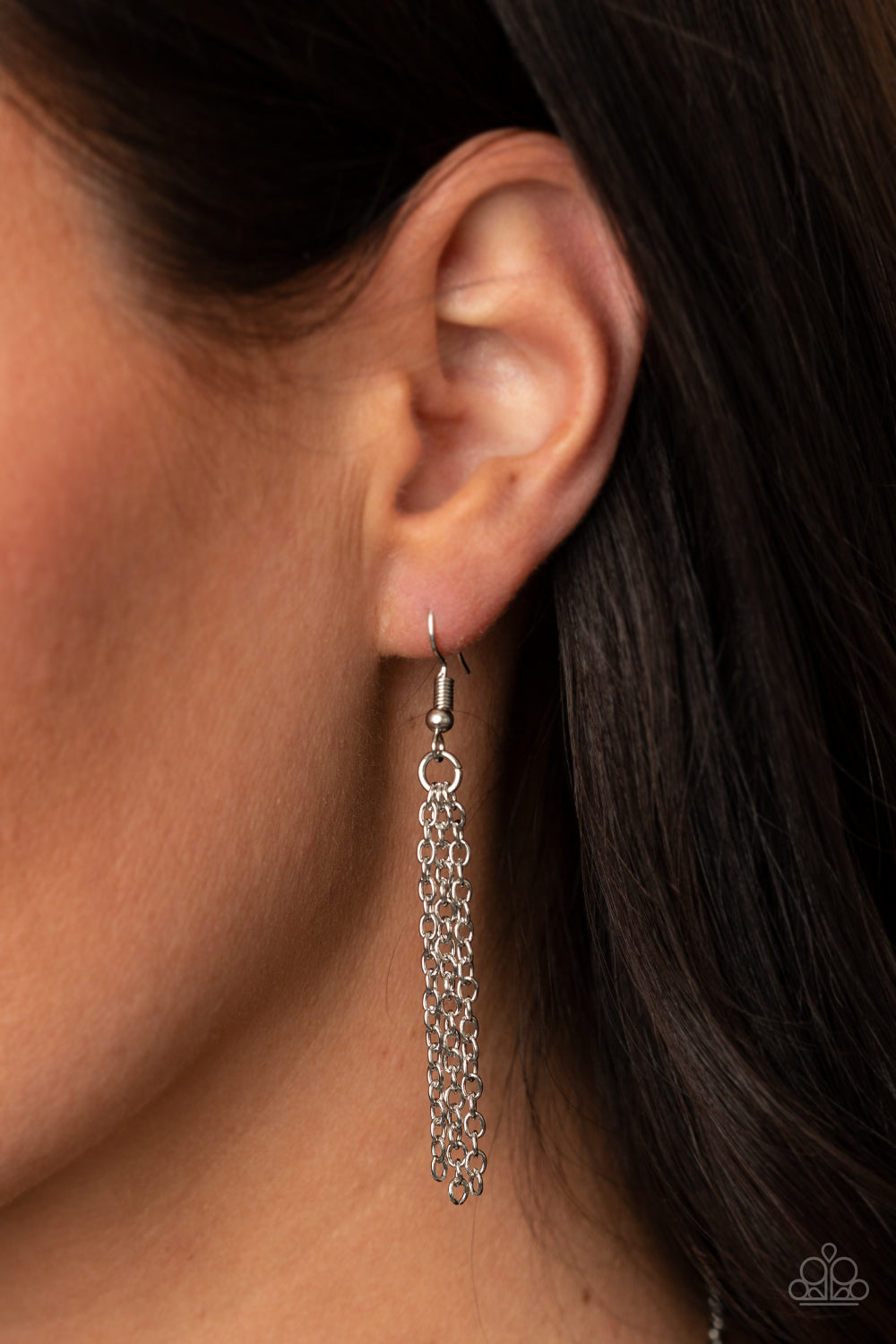 Triangulated Twinkle - Silver Necklace