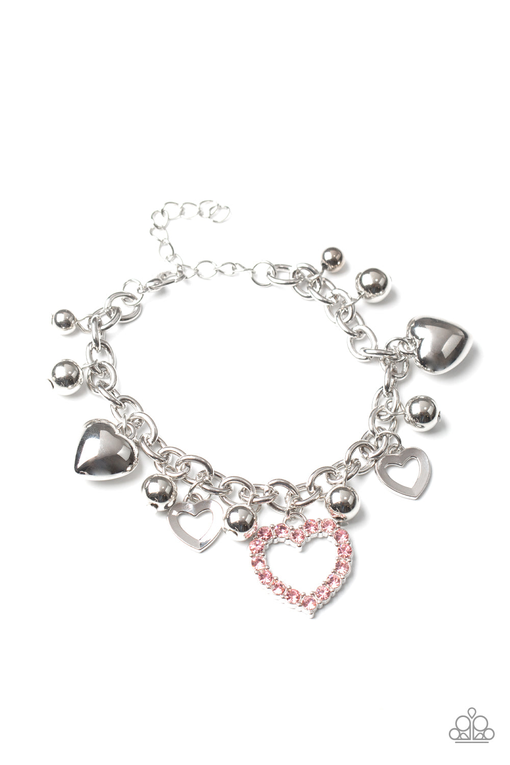 Beautifully Big-Hearted - Pink Bracelet