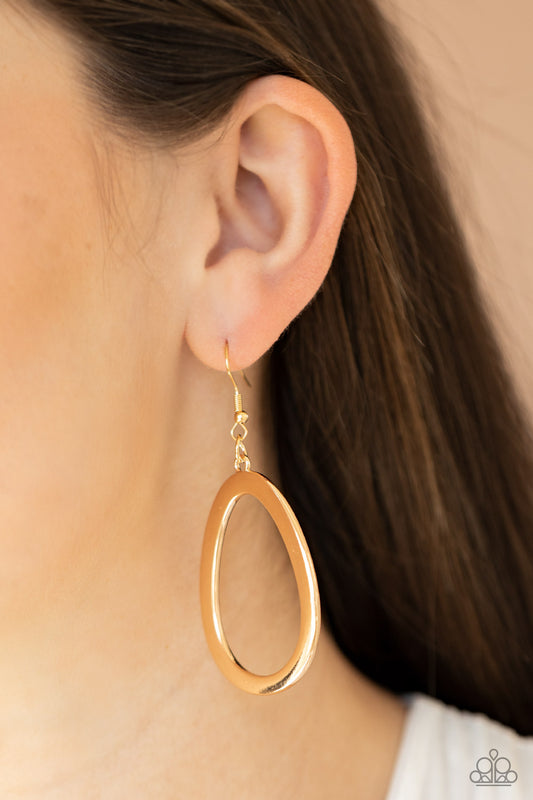 Casual Curves - Gold Earring