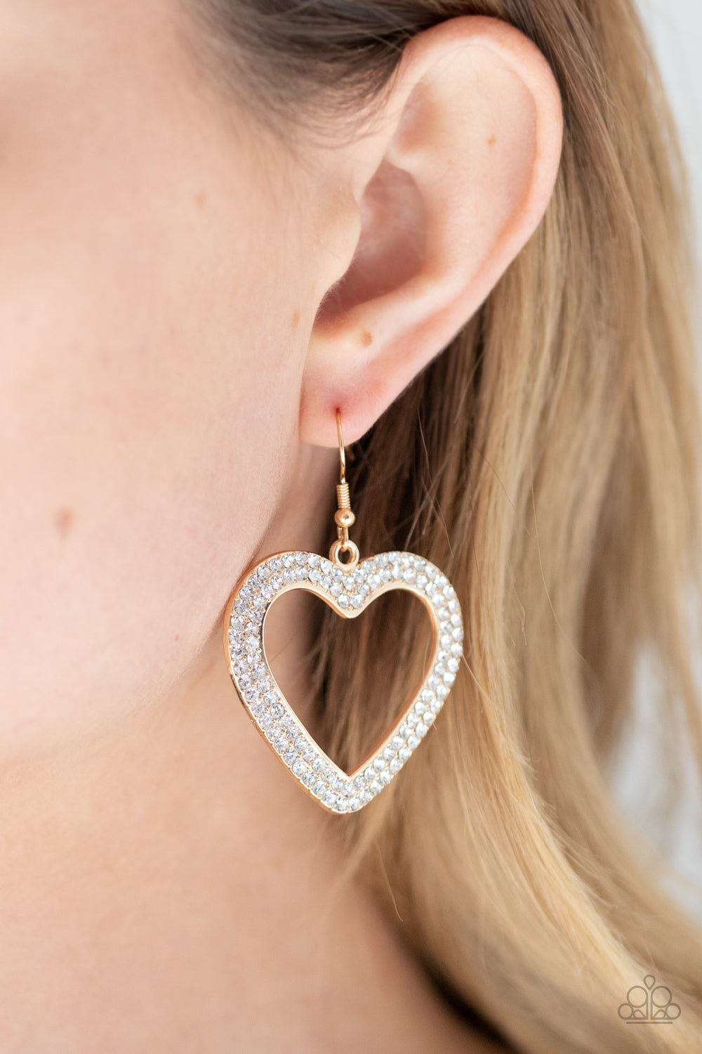 GLISTEN To Your Heart - Gold Earring