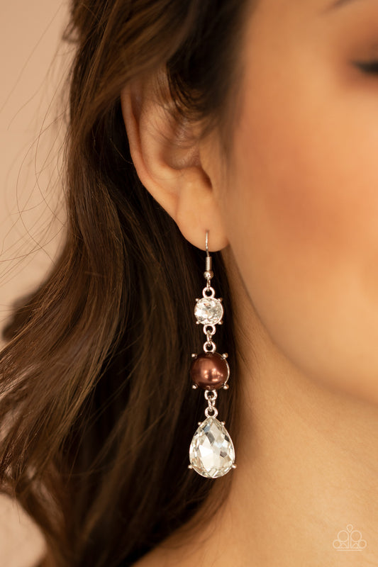 Unpredictable Shimmer - Brown Earring