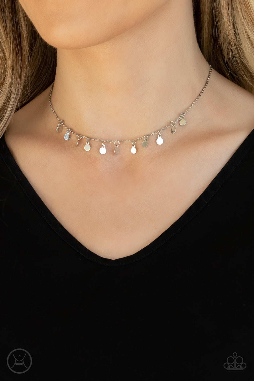 Ready, Set, DISCO! - Silver Choker Necklace