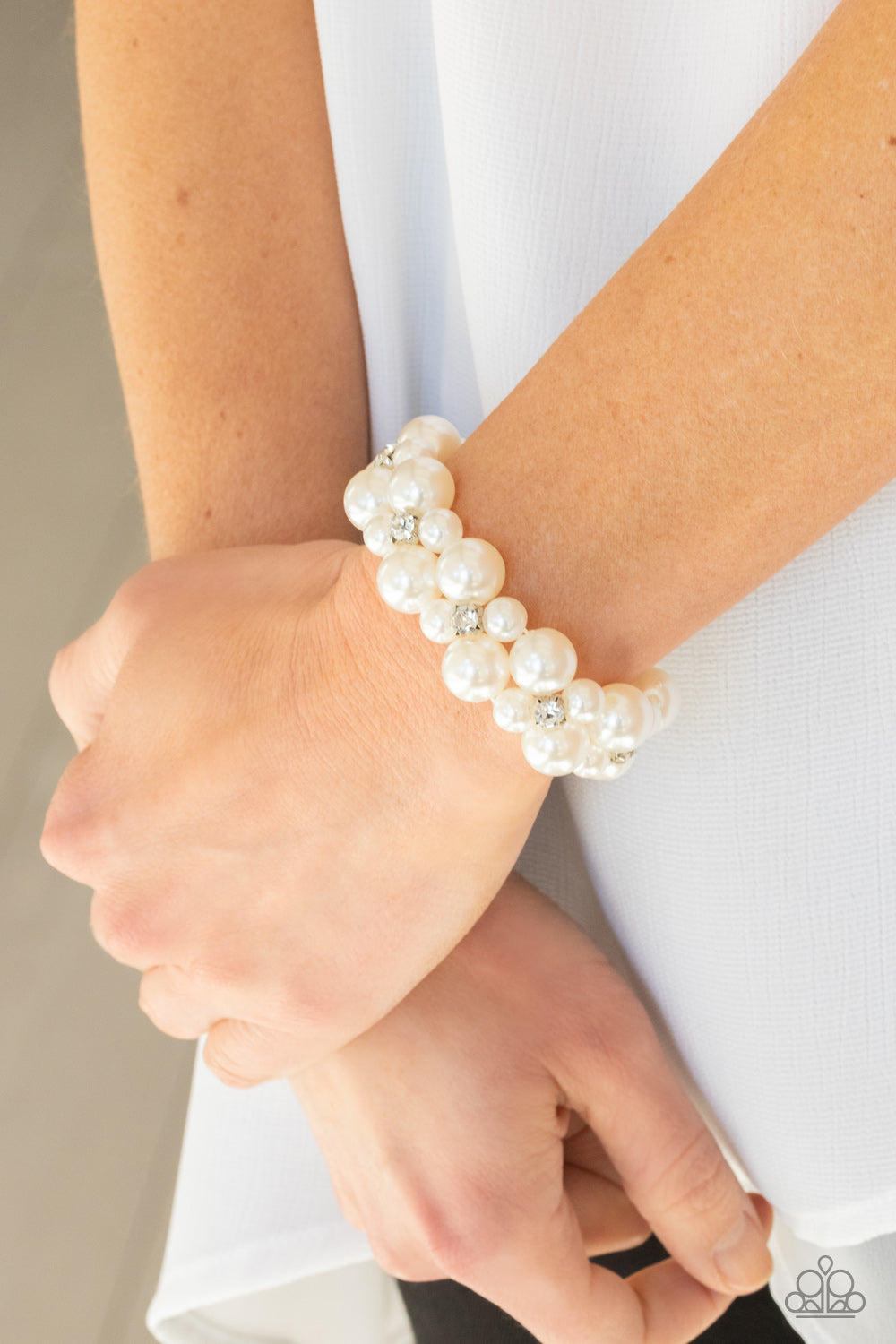 Flirt Alert - White Bracelet