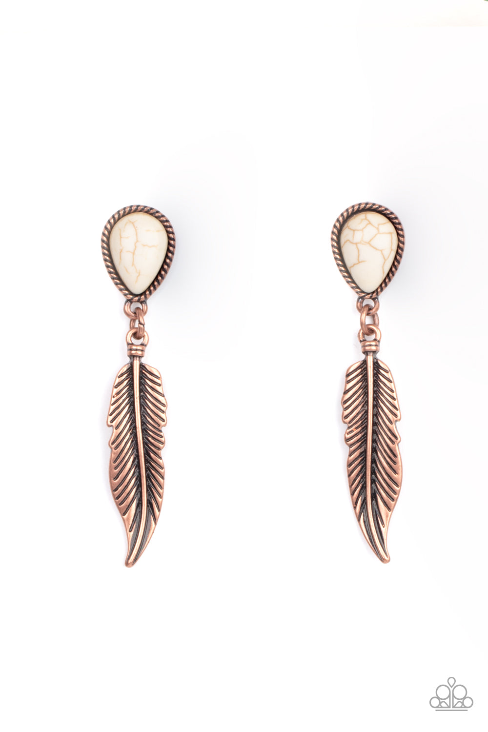 Totally Tran-QUILL - Copper Earring