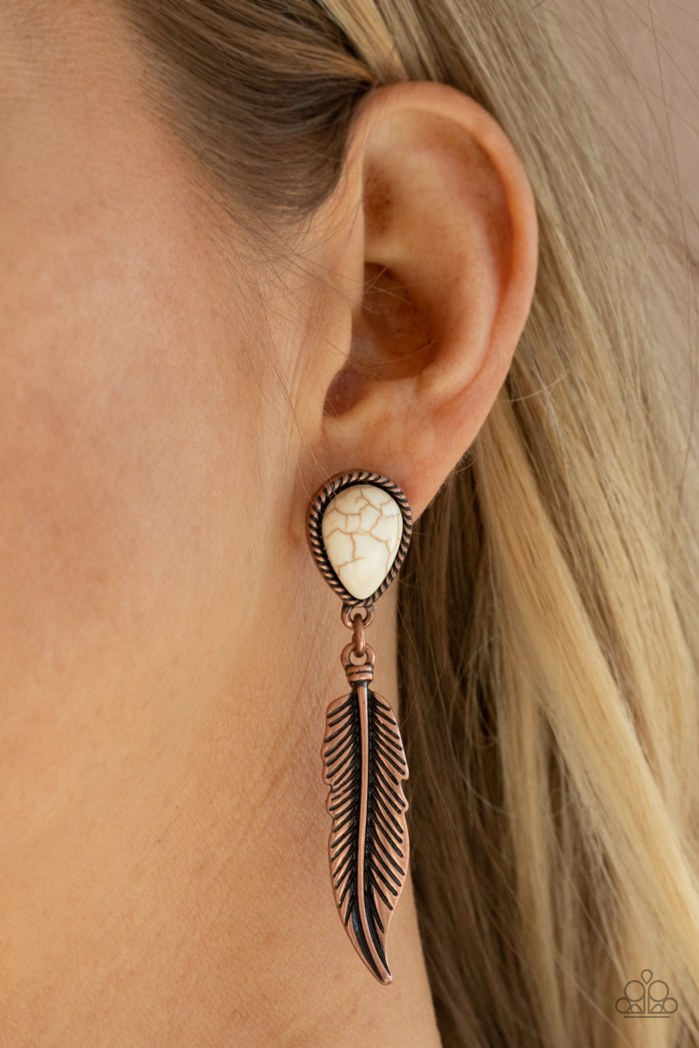 Totally Tran-QUILL - Copper Earring