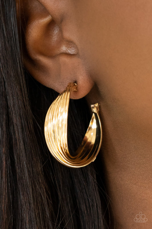 Curves In All The Right Places - Gold Earring