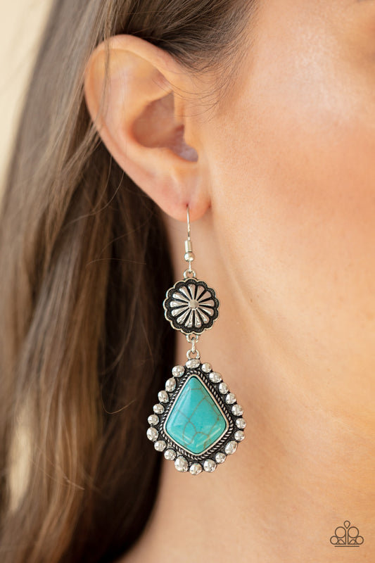 Country Cavalier - Blue Earring