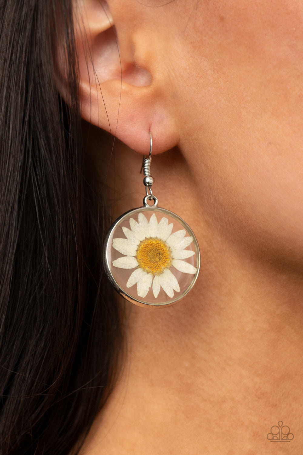 Forever Florals - White Earring