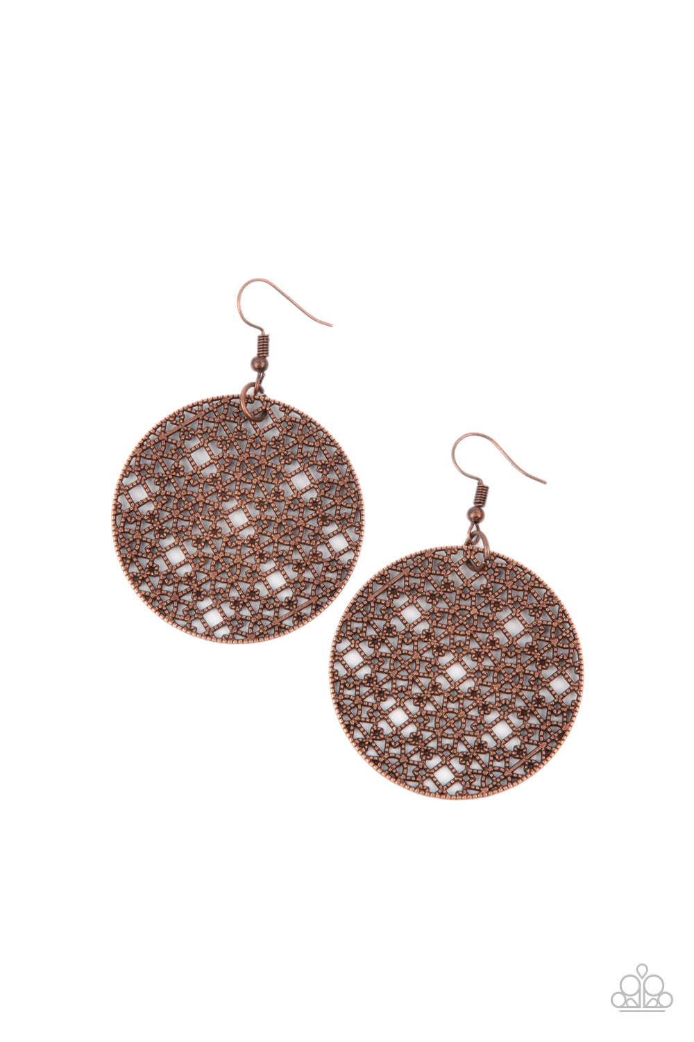 Metallic Mosaic - Copper Earring