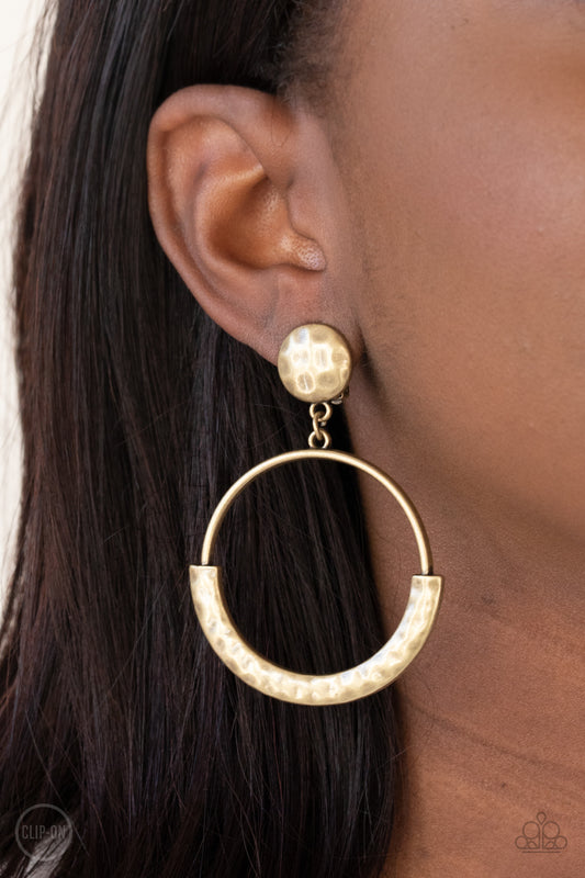 Rustic Horizons - Brass Earring