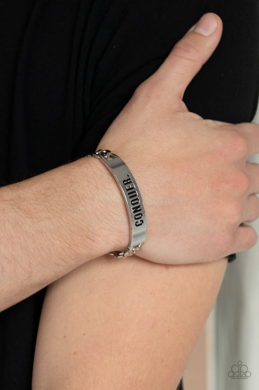 Conquer Your Fears - Silver Bracelet