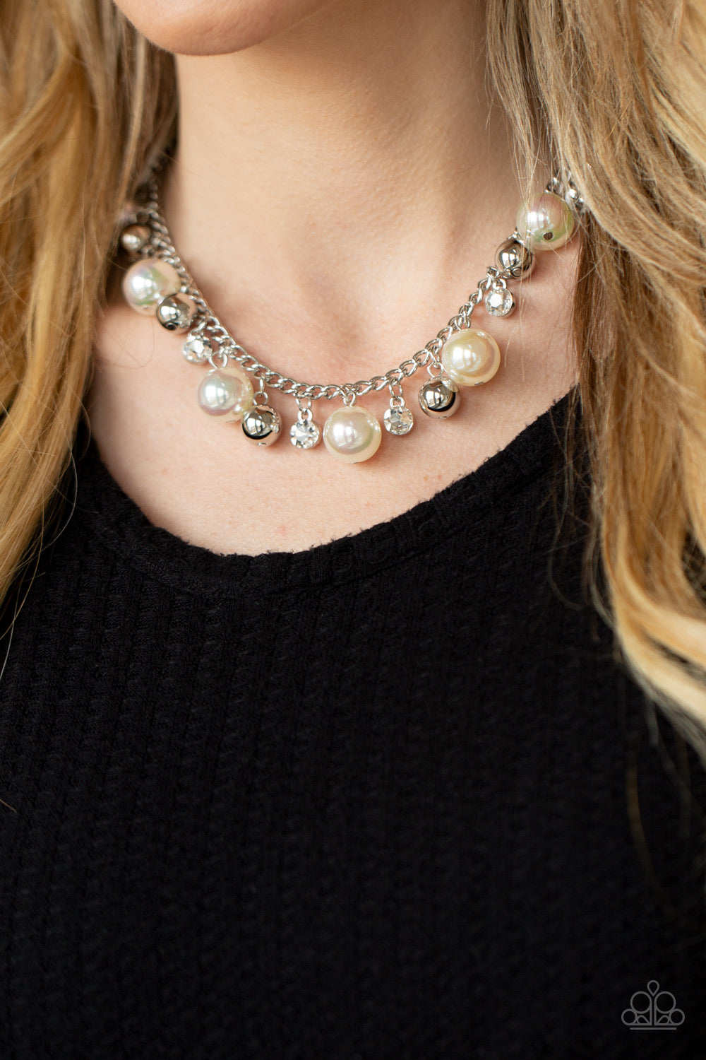 Galactic Gala - White Necklace