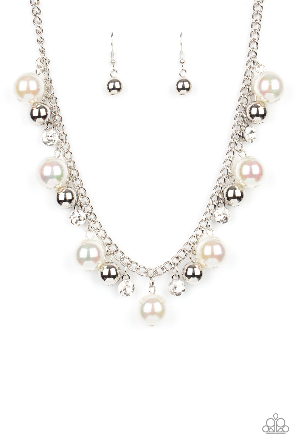Galactic Gala - White Necklace