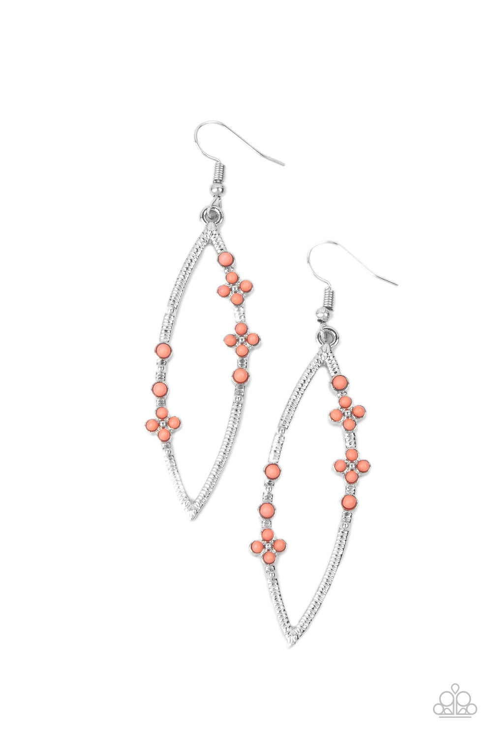 Flowery Finesse - Orange Earring