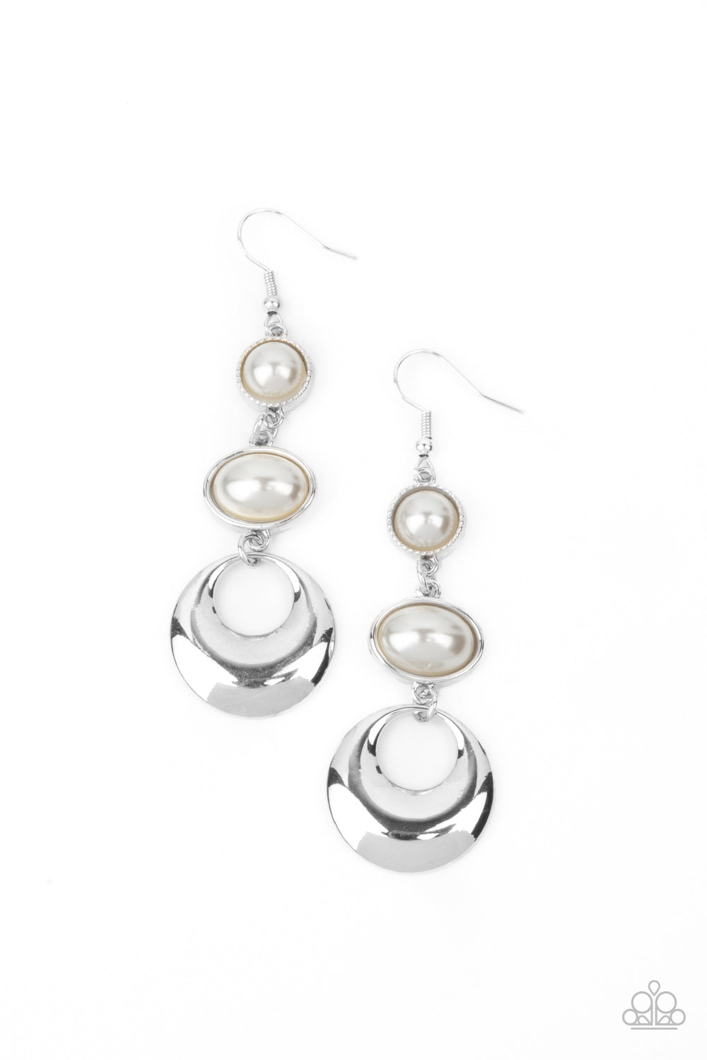 Bubbling To The Surface - White Earring