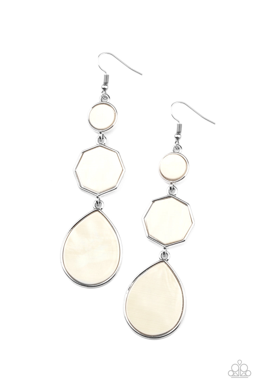 Progressively Posh - White Earring