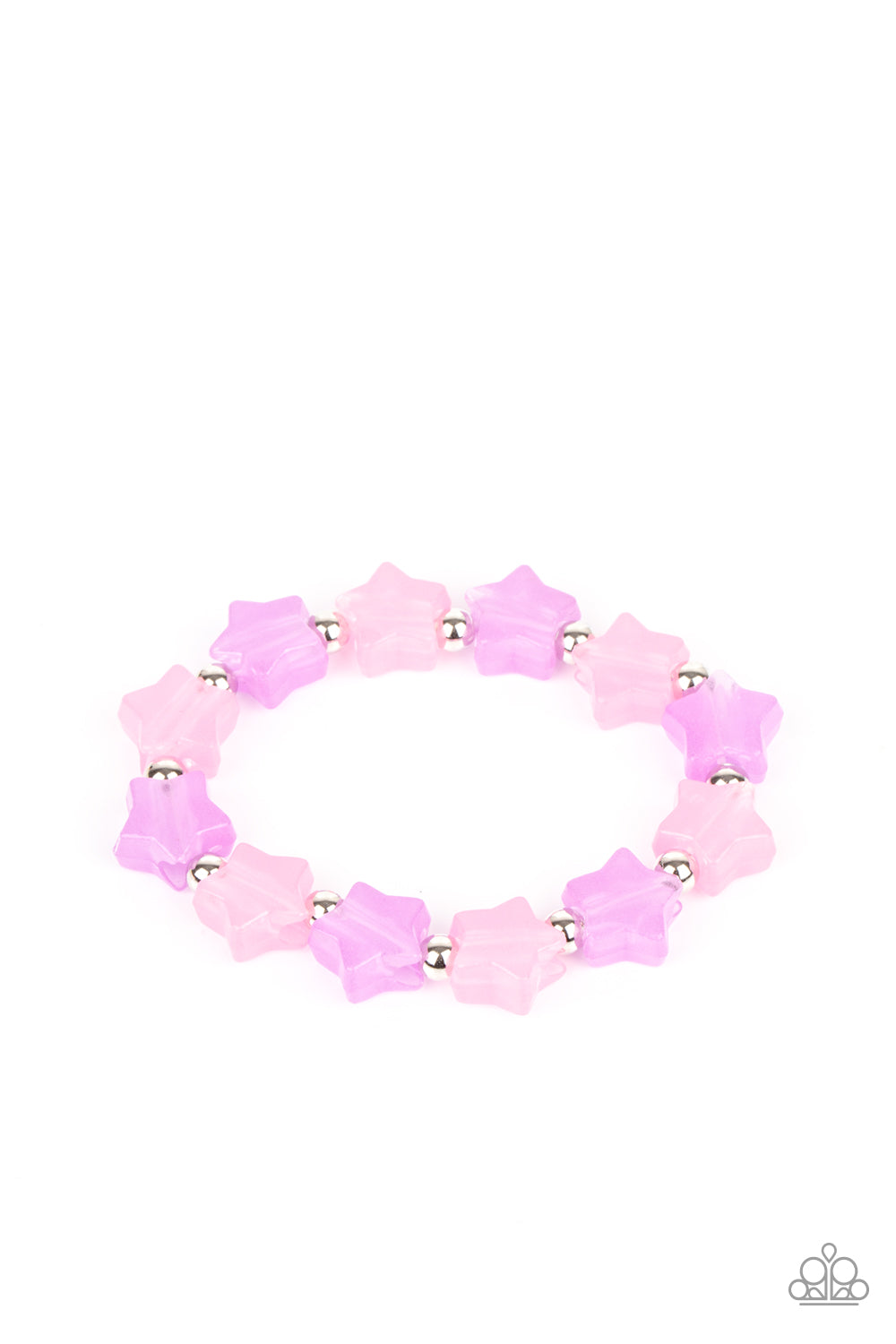 Starlet Shimmer Glassy Star Shaped - Girls Bracelets, 5 Pack