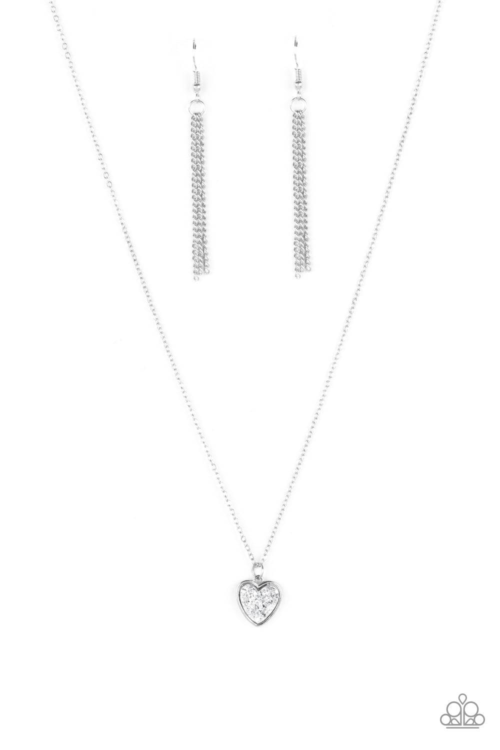Pitter-Patter, Goes My Heart - Silver Necklace