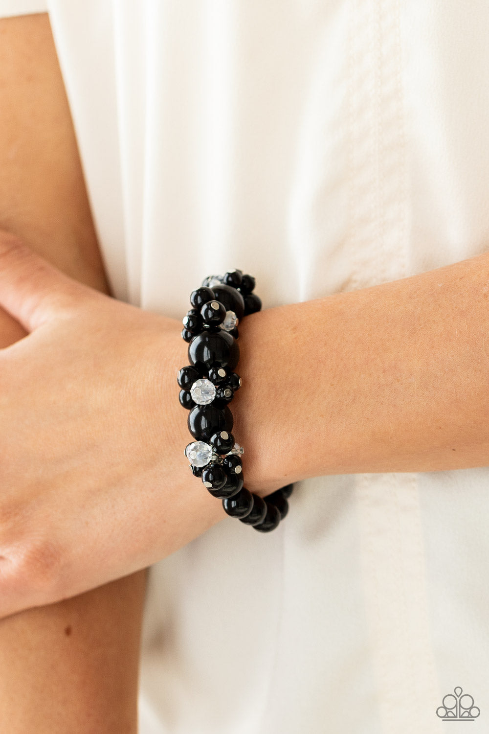 Upcycled Upscale - Black Bracelet