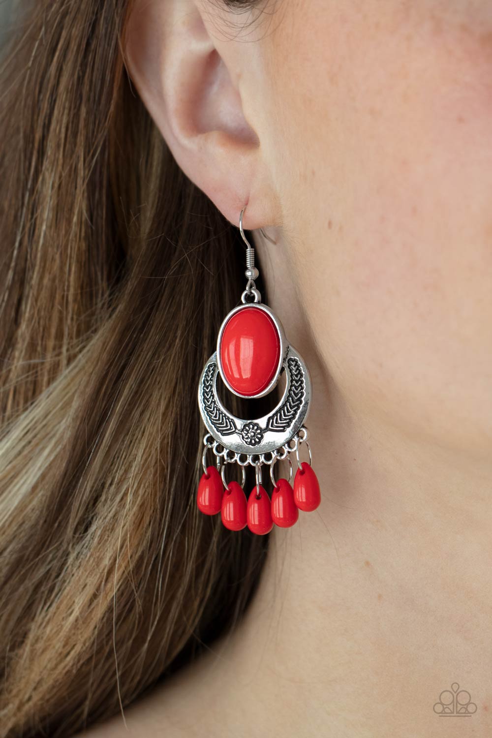 Prairie Flirt - Red Earring
